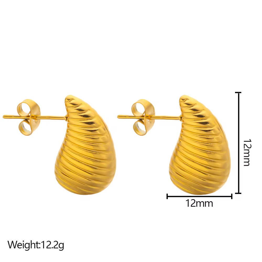 Neriah – Goldene Tropfenohrringe