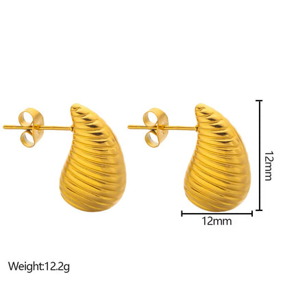 Neriah – Goldene Tropfenohrringe